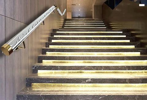 Top Shelf 3 Foot Clear Stair Handrail Grab Handle With Darn Solid Non Slip Grip And Thick Wrought Iron Mount Hardware Included For A No Sweat Indoor Install At Your Spot Today