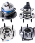 Front & Rear FWD Wheel Bearing and Hub Assembly 513121/512003 for 1997-2011 Buick, Cadillac, Pontiac, Oldsmobile models