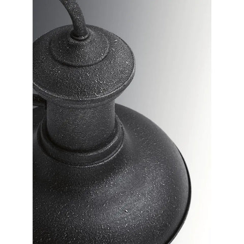 Close-up of Brookside Outdoor Wall Light Black Finish, 10 Inch Wide By 10.75 Inch Tall Exterior Fixture For Porch, Patio, Or Garden