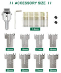 Easy Ring Making Drill Bit Set for Wood, 34 Piece Kit With 16 to 23 mm Blades, adjustable alloy steel bits for lathe or drill press