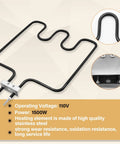 1500 Watt Heating Element With Adjustable Thermostat Cord Controller For Electric Smokers And Grills Replacement Part
