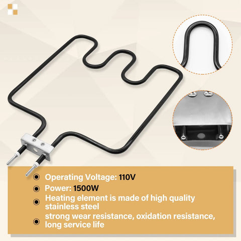 1500 Watt Heating Element With Adjustable Thermostat Cord Controller For Electric Smokers And Grills Replacement Part