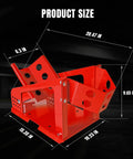 Heavy Duty Motorcycle Wheel Chock With 1800 Lb Capacity And Adjustable 12 Hole Wheel Cradle dimensions diagram