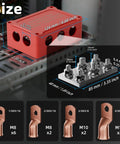 Heavy Duty Copper Bus Bar Power Distribution Block Set With Waterproof Covers For 12V 500A Systems dimensions showing M8 and M10 studs.