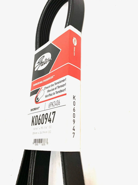 Micro V Serpentine Drive Belt Replacement For Cars And SUVs shown in packaging with durable EPDM rubber construction.