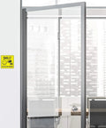 Smile Youre On Camera Signs 7 By 7 Inch 8 Pack Security Notice Stickers For Home Office And Outdoors Deterrent Alerts Visitors Theyre On Camera And Helps Keep Your Family And Property Safe With This Easy To Install Sign Set. yellow vinyl camera sign on office glass door