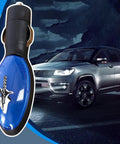 Gas Saver Fuel Device Plug In Portable Spill Saver displayed beside a silver SUV at night.