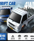 4WD Drift RC Car With 2.4GHz Remote And Dual Battery Setup, 20kmh High Speed, Durable PVC Body, Drifting Tires, LED Lights