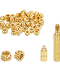 100 Pcs Heat Set Threaded Inserts With Soldering Iron Tip Press Tool M3 x 3mm Height By 5mm Outer Diameter Brass Knurled Nuts
