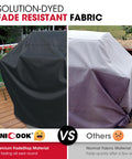 70 Inch Outdoor Grill Cover Heavy Duty Waterproof Protector For Gas Grills All Weather Fade Resistant Durable Barbecue Shield Fits Most 4 To 6 Burner Grills Up To 68 Inches Black demonstrating fade resistance with Unicook vs others comparison