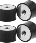 Rubber Vibration Isolator Mounts With Female Threaded Studs Anti Vibration Shock Absorber Pads For Air Compressors And Industrial Equipment Reducing Noise And Vibration For Quieter, Smoother Operation, 4 rubber mounts