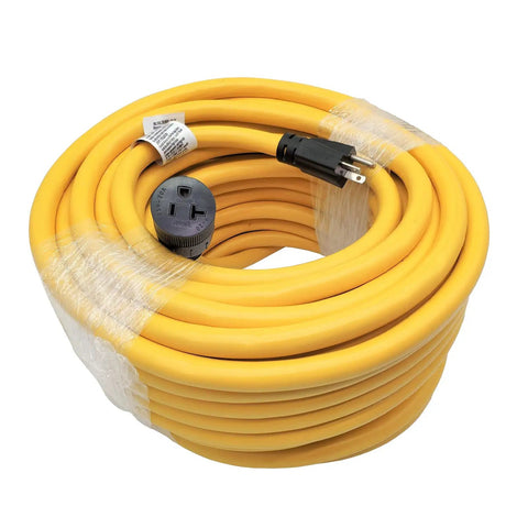 Beefy Heavy Duty NEMA 5-20 Extension Cord 20 Amp 125 Volt 2500 Watt Copper 10 AWG Wire 5-20P To 5-20R With 5-15R Adapter coiled