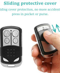 All-In-One 5 Color Learn Button Garage Door Remote Compatible With LiftMaster Chamberlain Craftsman Openers with sliding cover