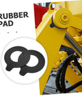 2 Pack Excavator Pin Washer Rubber Flat Washers Kit Heavy Duty Noise Dampening Gasket For Digger Bucket Linkage Shim Parts Quick Install For Loader Arm Bushing black rubber pad on excavator arm