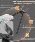 Heavy Duty 12 Inch Mandrel Jaw Tongs for Metal Shaping and Bending, high-carbon steel forging tongs in use.
