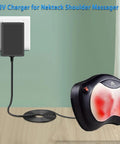 12V Massager Charger Power Cord 2A DC Power Adapter for Foot and Neck Shiatsu Massagers, installed, 6ft cable, on wall plug.
