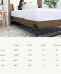 Kickass DIY Murphy Bed Kit Equipped With Heavy Duty Spring Lift Hardware Built From Commercial Grade Steel For Queen Full Or Twin Bedroom Storage Solutions, features detailed dimensions.