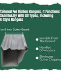Heavy-Duty Aluminum Gutter Guard 5 Inch System, rust-proof leaf guard for 5 or 6 inch gutters, seamless fit with K-style hangers, DIY install