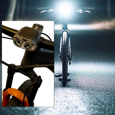 Ride Ready Electric Bike Front Light Mount On Handlebar With 3 Pin Female Waterproof Connector LED Headlight For 24V 36V 48V 60V