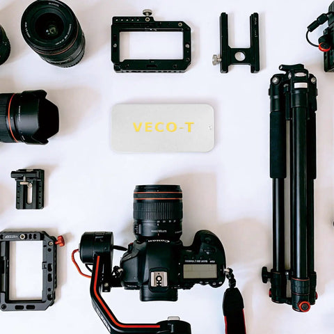 Top Shelf Stainless Steel 1/4 20 Camera Screw Set A Hella Tough 16 Pack Tripod Mount Kit For Camera Cages Monopods Quick Release Plates And Projectors To Get Your Camera Rig Locked In Fast laid out with cameras and accessories.