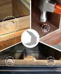 Heavy Duty Metal Drawer Stops Prevent Sliding Out 25 Piece Set Anti Fall Guards for wooden dressers shown in installation.