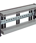 4U Rackmount Low Profile DIN Rail Panel with 3.78 Inch Depth, heavy duty 14 gauge steel for standard 19 inch 2 or 4 post racks