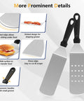 18-piece griddle accessories kit for Blackstone; two stainless steel spatulas with black PP handles