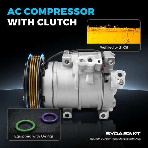 Oem Style Ac Compressor Direct Drop In Replacement For Honda Odyssey Pilot Ridgeline And Acura Mdx Zdx Keeping Ya Comfy During Hot Summers With Zero Hassle with clutch and O-rings.