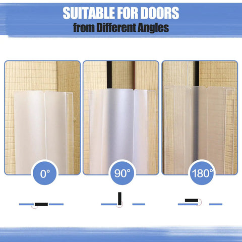 Essential Finger Pinch Door Guard For Toddlers Stops Painful Jam Pinches With Smooth Hinge Shield fitting doors from multiple angles.