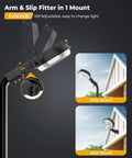 Mega Bright 150W Dusk To Dawn Outdoor Yard Light with 20000LM output, 150-degree adjustable, IP66 waterproof, pole and wall mount