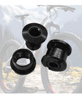Five Pack M8 Chainring Bolts 7075 Aluminum Alloy CNC Nuts for MTB Road BMX Crankset Black Hardware Screws shown with bike