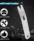 4 Pack Mini Crank Crowbar Set In Stainless Steel EDC Pry Bars For Keychain And Pocket Dope Multi Function Scrapers And Openers For Survival Tools Used Outdoors And Indoors 3 Inch Length