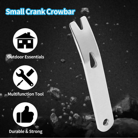 4 Pack Mini Crank Crowbar Set In Stainless Steel EDC Pry Bars For Keychain And Pocket Dope Multi Function Scrapers And Openers For Survival Tools Used Outdoors And Indoors 3 Inch Length