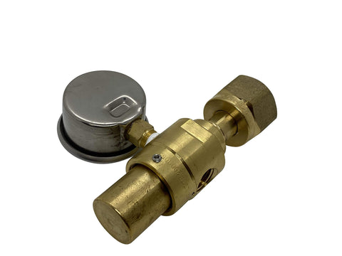 Co2 Air Shifter Regulator For Drag Racing Applications, Brass 100 Psi Piston Regulator With CGA320 Connection And Permaseal, No Washer