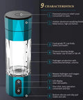 Portable Hydrogen Water Bottle USB Rechargeable H2 Generator Delivers 6000PPB Hydrogen For Alkaline Hydration, LED display