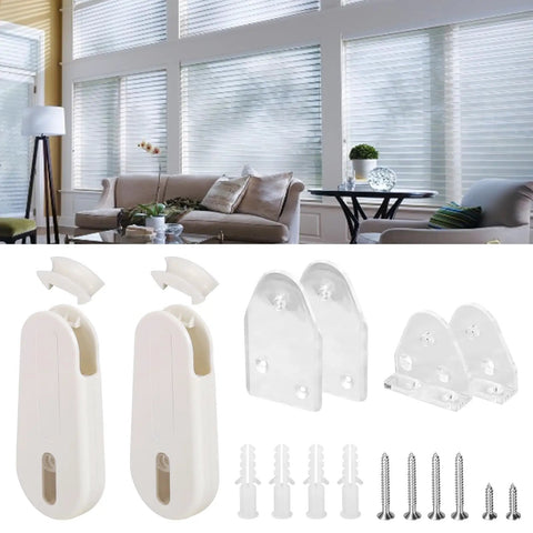 Two Pack Universal Window Blind Cord Tensioner To Keep Your Pull Downs Snug And Straight, Child Proof Cord Retainer with mounting screws.