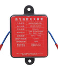No Sweat Auto Rescue 30G Fire Extinguisher With Super Sticky Back Adhesive For Sedans Trucks And Trailers, red safety label detail.