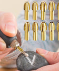 Pro Grade 10 Piece Brass Collet Set For Rotary Tools Ideal For Cutting Polishing Carving And Engraving With Sizes From 0.5mm To 3.2mm