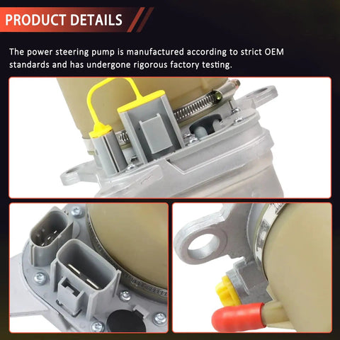 Close-up view of Heavy Duty Electric Servo Power Steering Pump For Volvo C30 C70 S40 V50 2004 To 2013 showing connectors and build details.
