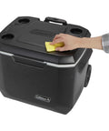 Black Xtreme 50 Quart Rolling Cooler With Wheels For Easy Transport And Extended Ice Retention Up To Five Days At 90 Degrees Fahrenheit