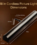 Battery Operated Picture Light With Remote Dimmable Wireless Wall Art Light For Frames And Shelves Tilt Head 18 Inch