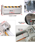 Heavy Duty Aluminum Flood Barriers For Front Doors And Driveways Tough As Nails Reusable Outdoor Weather Shield dimensions and details.