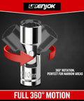 1/4 Inch Drive 10mm Universal Joint Socket 12 Point Mirror Finish Cr-V Steel Built Beefy For Maximum Strength And Durability, Perfect For Pro Jobs And DIY Projects. 360° rotation in narrow areas