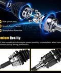 Toyota Front CV Axle Shaft Assembly Pair For 2002 2006 Camry And 2004 2008 Solara FWD 2.4L L4 Left And Right Sides OE Replacement NCV69577 NCV69578 Beefy Axles For Smooth Power Transfer And Reliable Daily Driver, exploded CV axle parts view