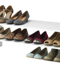 Extra Wide 31 Inch 2 Shelf Storage Organizer Shoe Rack Stackable for Closet White Finish Holds Up To Nine Pairs of Shoes