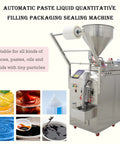 Straight Up Heavy Duty Automatic Paste And Liquid Filler With Quantitative Sealing System 10 To 100 Ml Capacity Stainless Steel Build for liquid packaging machine.