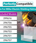 Replacement Lens Sets For Welding Helmets With Ultra Clear Inner And Outer Screens 20 Pcs Scratch Resistant Covers Fits