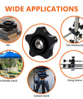 Heavy Duty Black Star Knobs Set, 3/8-16 Wing Nuts With Female Thread, 4 Pack Clamp Knobs For T Track Bolts, Jig And Workbench Use application examples