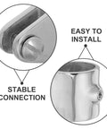 22mm Stainless Steel Bimini Top Jaw Slide Connector For Boats And Patios, corrosion resistant marine hardware, close-up install view