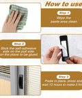 Installation steps for self stick cabinet handles 4 pack black plastic drawer knobs for cabinets, wardrobes, and sliding doors.